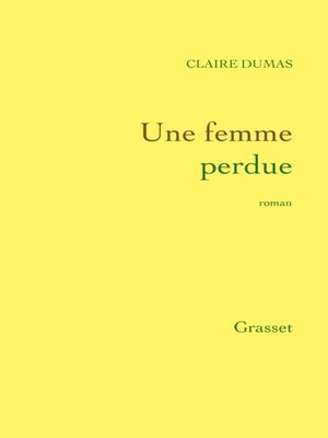 cover image of Une femme perdue